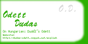 odett dudas business card